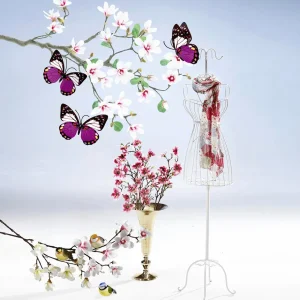 Frühlingsdeko | Äste & Zweige^DecoWoerner Künstlicher Edel-Magnolienzweig, Weiß/rosa, 100 Cm mehrfarbig