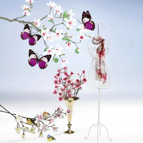 Frühlingsdeko | Äste & Zweige^DecoWoerner Künstlicher Edel-Magnolienzweig, Weiß/rosa, 100 Cm mehrfarbig