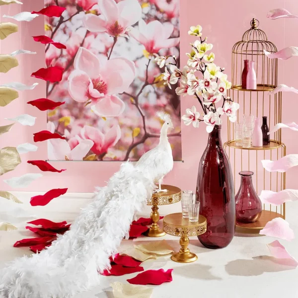 Frühlingsdeko | Äste & Zweige^DecoWoerner Künstlicher Edel-Magnolienzweig, Weiß/rosa, 100 Cm mehrfarbig