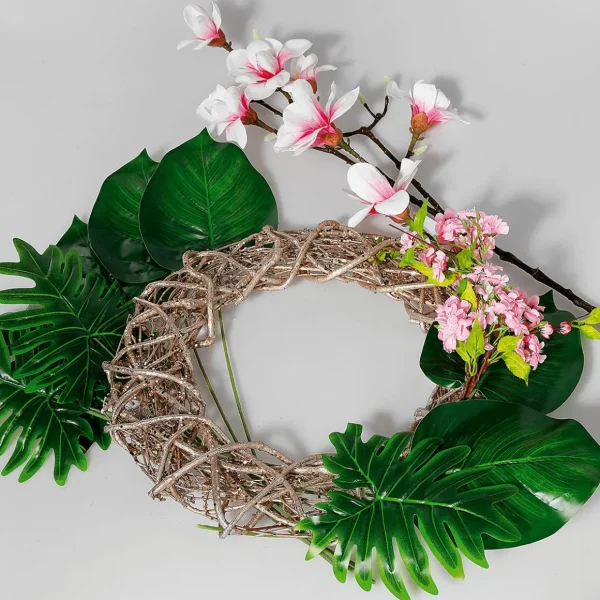 Frühlingsdeko | Äste & Zweige^DecoWoerner Künstlicher Edel-Magnolienzweig, Weiß/rosa, 100 Cm mehrfarbig