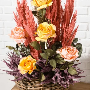 Herbstdeko | Kunstblumen^DecoWoerner Künstlicher Erikabusch Heidekraut, 30 Cm violett