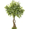 Sommerdeko | Frühlingsdeko^DecoWoerner Künstlicher Ficusbaum Mit Standplatte 245 Cm grün