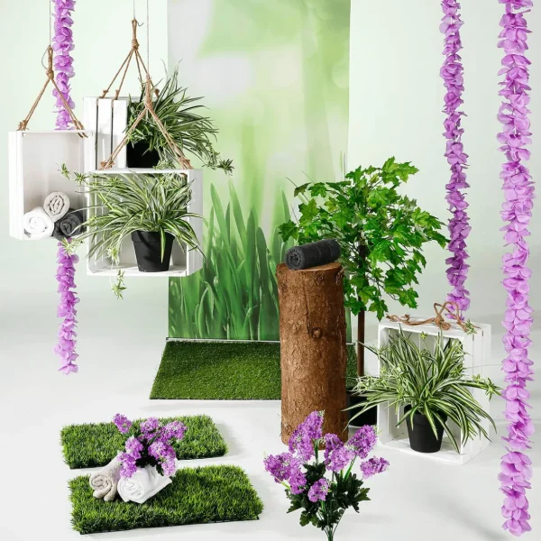 Frühlingsdeko | Blumensträuße & Blumenkränze^DecoWoerner Künstlicher Flieder-Blumenstrauß 12 Blüten 48 Cm Hoch, 25 Cm Ø violett