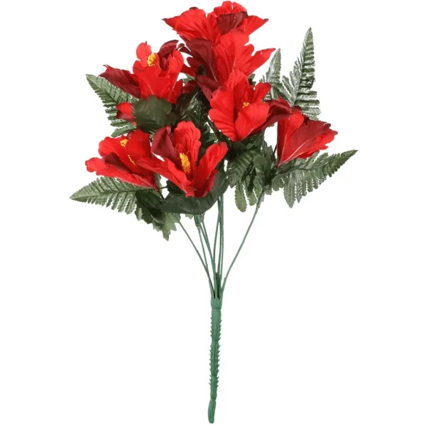 Sommerdeko | Blumensträuße & Blumenkränze^DecoWoerner Künstlicher Hibiskus-Blumenstrauß, 46 Cm rot