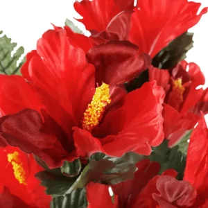 Sommerdeko | Blumensträuße & Blumenkränze^DecoWoerner Künstlicher Hibiskus-Blumenstrauß, 46 Cm rot