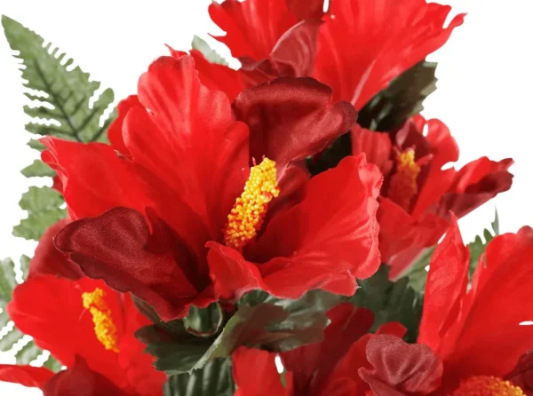 Sommerdeko | Blumensträuße & Blumenkränze^DecoWoerner Künstlicher Hibiskus-Blumenstrauß, 46 Cm rot