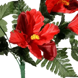 Sommerdeko | Blumensträuße & Blumenkränze^DecoWoerner Künstlicher Hibiskus-Blumenstrauß, 46 Cm rot