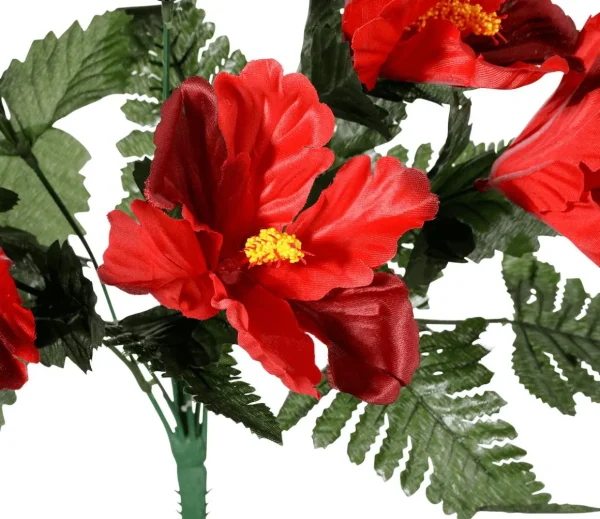 Sommerdeko | Blumensträuße & Blumenkränze^DecoWoerner Künstlicher Hibiskus-Blumenstrauß, 46 Cm rot