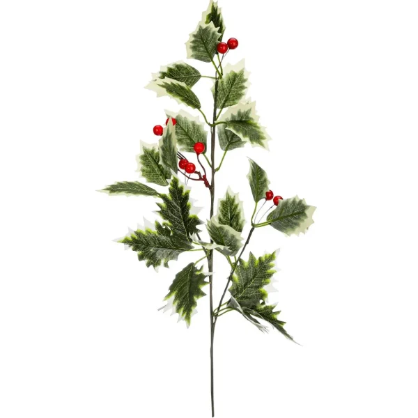 Herbstdeko | Äste & Zweige^DecoWoerner Künstlicher Ilexzweig Mit Beeren, Pack á 2 Stück grün