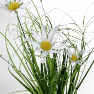 Kunstblumen^DecoWoerner Künstlicher Margeritenbund Im Topf 33 Cm weiß
