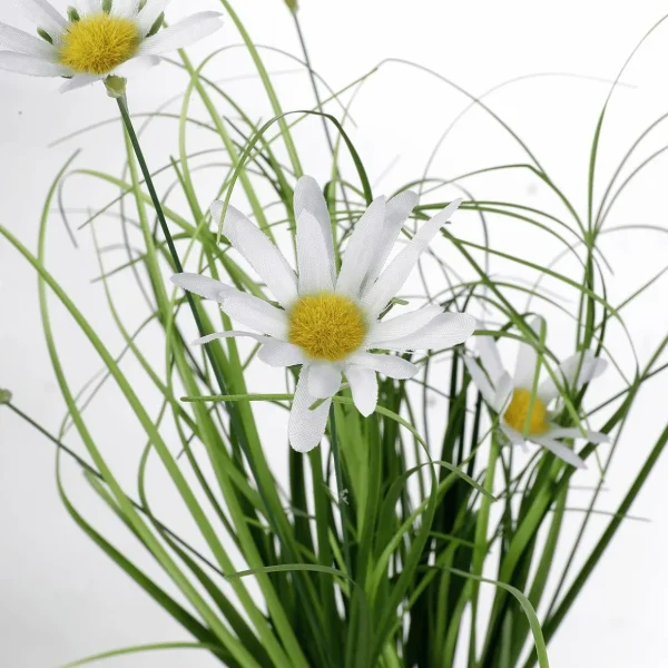 Kunstblumen^DecoWoerner Künstlicher Margeritenbund Im Topf 33 Cm weiß