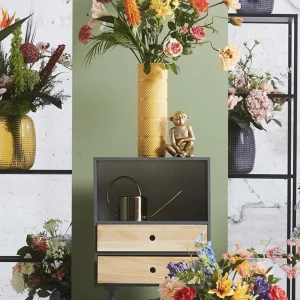 Kunstblumen | Blumensträuße & Blumenkränze^DecoWoerner Künstlicher Mohn-Rosen-Lilien-Mix Blumenstrauß mehrfarbig
