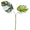 Sommerdeko | Blätter^DecoWoerner Künstlicher Monstera Deliciosa Albo Variegata Blätter-Zweig 85 Cm grün