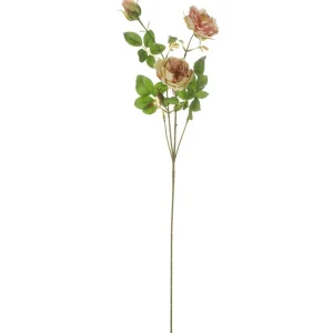 Kunstblumen^DecoWoerner Künstlicher Rosenzweig , 60 Cm rosa