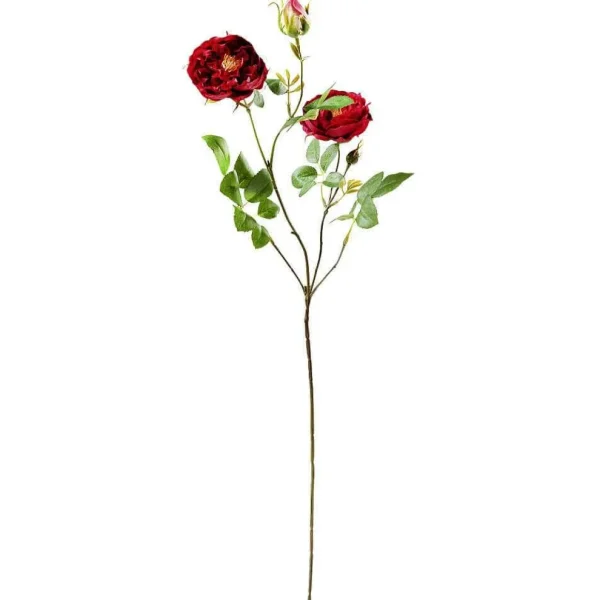 Themen-Deko | Kunstblumen^DecoWoerner Künstlicher Rosenzweig , 60 Cm rot