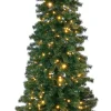 Künstliche Weihnachtsbäume^DecoWoerner Künstlicher, Schmaler Tannenbaum Mit LED 240 Cm grün