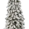Winterdeko | Künstliche Weihnachtsbäume^DecoWoerner Künstlicher, Schmaler Tannebaum, Beschneit 240 Cm weiß