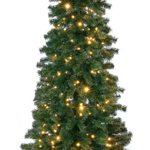 Künstliche Weihnachtsbäume^DecoWoerner Künstlicher, Schmaler Tannebaum Mit LED 210 Cm grün