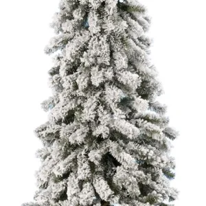 Künstliche Weihnachtsbäume^DecoWoerner Künstlicher, Schmaler Tannebaum, Beschneit 150 Cm weiß