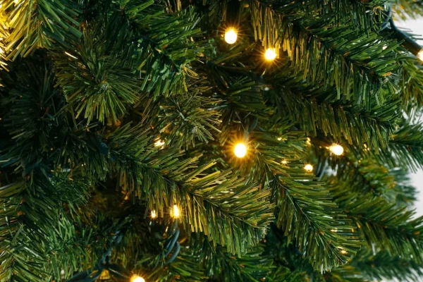 Künstliche Weihnachtsbäume^DecoWoerner Künstlicher, Schmaler Tannebaum Mit LED 210 Cm grün