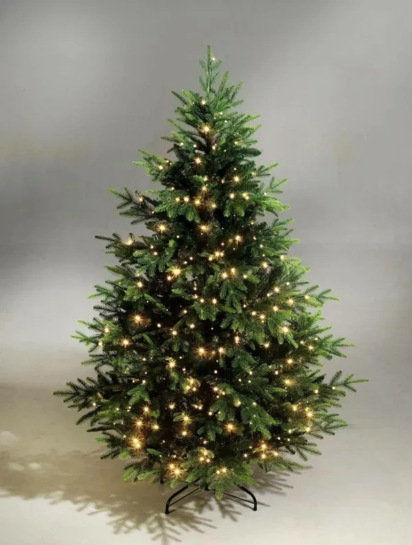 Künstliche Weihnachtsbäume^DecoWoerner Künstlicher Spritzguss-Weihnachtsbaum Rottanne Mit LED 180 Cm grün