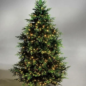 Künstliche Weihnachtsbäume^DecoWoerner Künstlicher Spritzguss-Weihnachtsbaum Rottanne Mit LED 240 Cm grün
