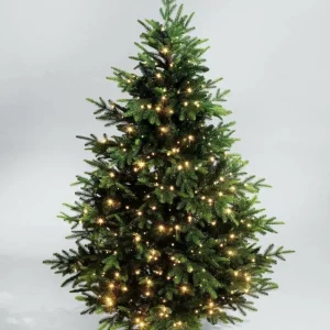 Künstliche Weihnachtsbäume^DecoWoerner Künstlicher Spritzguss-Weihnachtsbaum Rottanne Mit LED 180 Cm grün