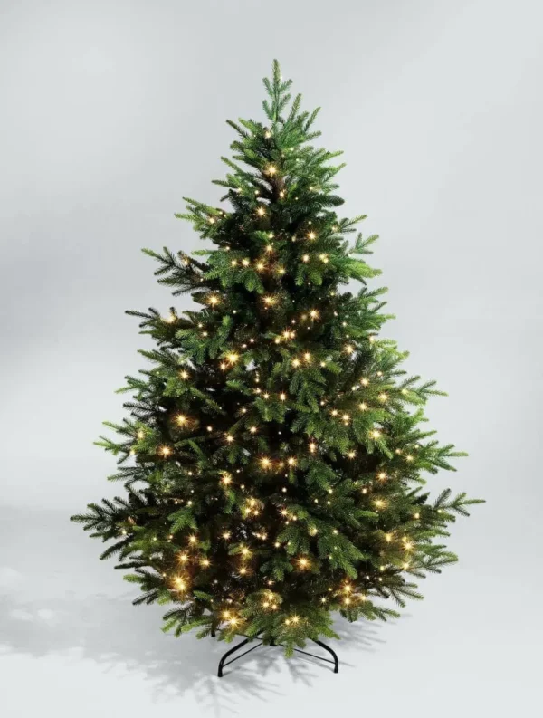 Künstliche Weihnachtsbäume^DecoWoerner Künstlicher Spritzguss-Weihnachtsbaum Rottanne Mit LED 180 Cm grün
