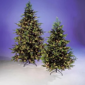Künstliche Weihnachtsbäume^DecoWoerner Künstlicher Spritzguss-Weihnachtsbaum Rottanne Mit LED 180 Cm grün