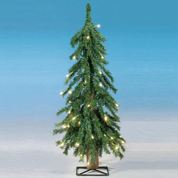 Künstliche Weihnachtsbäume^DecoWoerner Künstlicher Tannenbaum Alpintanne Mit LED 60 Cm grün