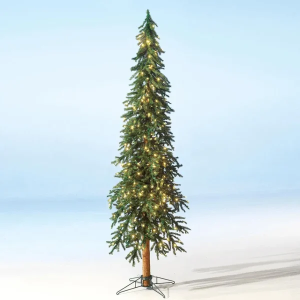 Künstliche Weihnachtsbäume^DecoWoerner Künstlicher Tannenbaum Alpintanne Mit LED 240 Cm grün