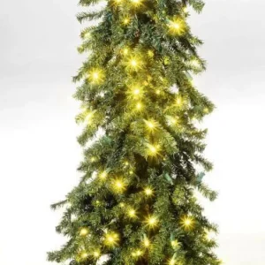 Künstliche Weihnachtsbäume^DecoWoerner Künstlicher Tannenbaum Alpintanne Mit LED 150 Cm grün
