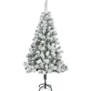 Naturdeko | Winterdeko^DecoWoerner Künstlicher Tannenbaum Kiefer Beflockt weiß