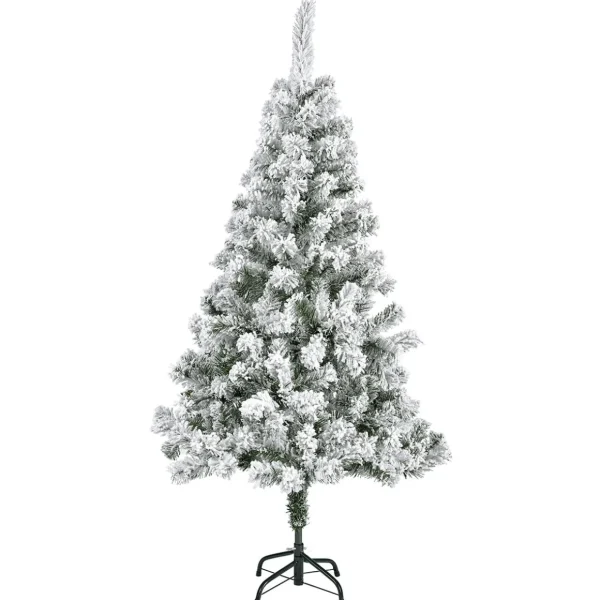 Naturdeko | Winterdeko^DecoWoerner Künstlicher Tannenbaum Kiefer Beflockt weiß