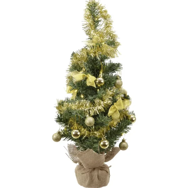 Tischbäume & Tannenzweige | Künstliche Weihnachtsbäume^DecoWoerner Künstlicher Tischbaum Zum Selber Dekorieren 60 Cm, gold