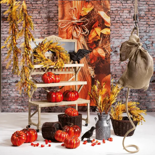 Herbstdeko | Blumensträuße & Blumenkränze^DecoWoerner Künstlicher Türkranz Herbst, 63 Cm Ø gelb