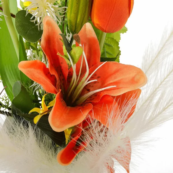 Frühlingsdeko | Blumensträuße & Blumenkränze^DecoWoerner Künstlicher Tulpen-Blumenstrauß-Mix, 75 Cm orange