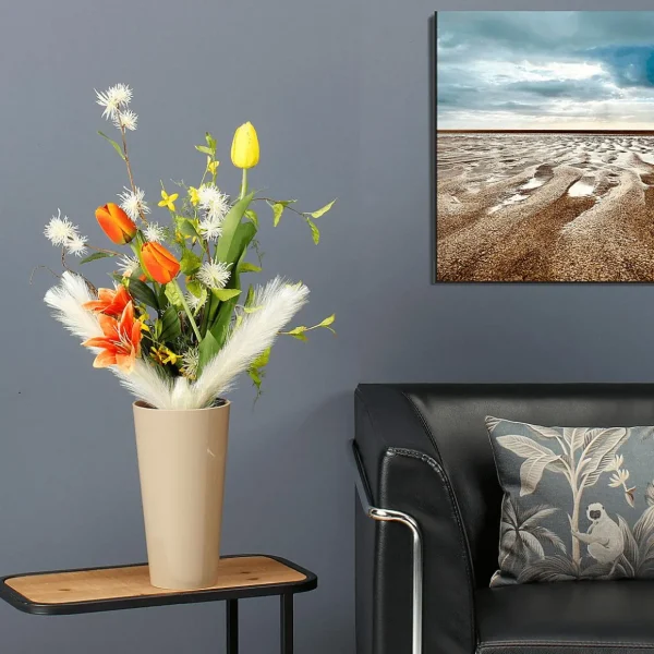 Frühlingsdeko | Blumensträuße & Blumenkränze^DecoWoerner Künstlicher Tulpen-Blumenstrauß-Mix, 75 Cm orange