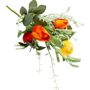 Kunstblumen^DecoWoerner Künstlicher Tulpen-Salbei Blumenstrauß 43 Cm rot