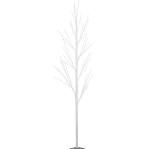 Winterdeko^DecoWoerner Künstlicher er Winter Deko-Ast 145 Cm weiß