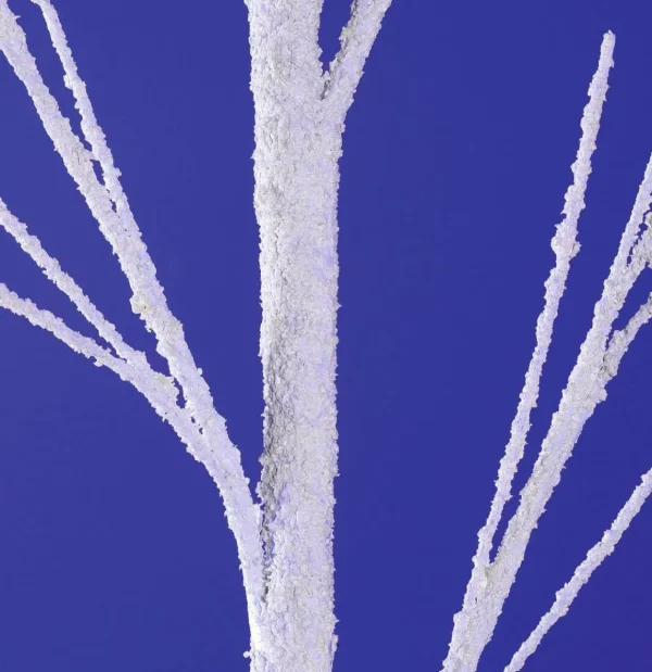 Winterdeko^DecoWoerner Künstlicher er Winter Deko-Ast 145 Cm weiß