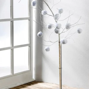 Winterdeko^DecoWoerner Künstlicher er Winter Deko-Ast 145 Cm weiß
