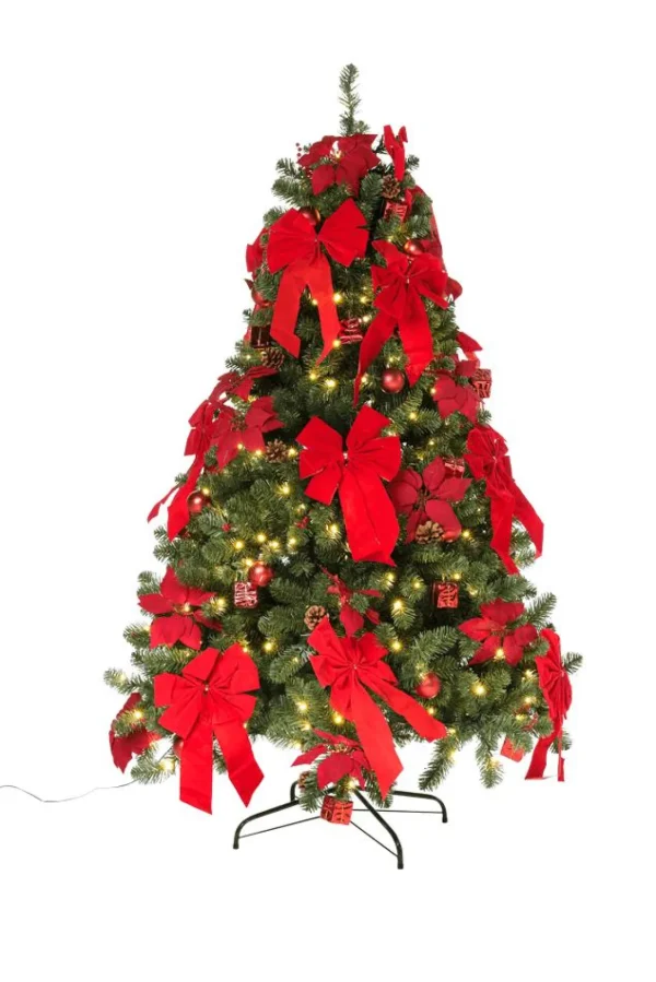 Künstliche Weihnachtsbäume^DecoWoerner Künstlicher Weihnachtsbaum Geschmückt Mit LED, 240 Cm rot