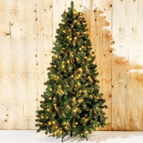 Künstliche Weihnachtsbäume^DecoWoerner Künstlicher Weihnachtsbaum Weißtanne Mit LED 180 Cm grün