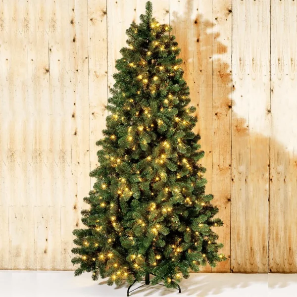 Künstliche Weihnachtsbäume^DecoWoerner Künstlicher Weihnachtsbaum Weißtanne Mit LED 240 Cm grün