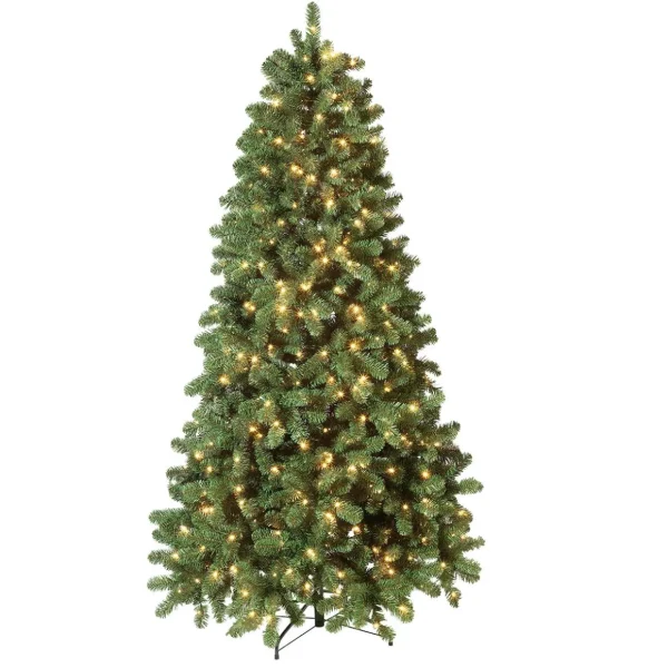 Künstliche Weihnachtsbäume^DecoWoerner Künstlicher Weihnachtsbaum Weißtanne Mit LED 180 Cm grün