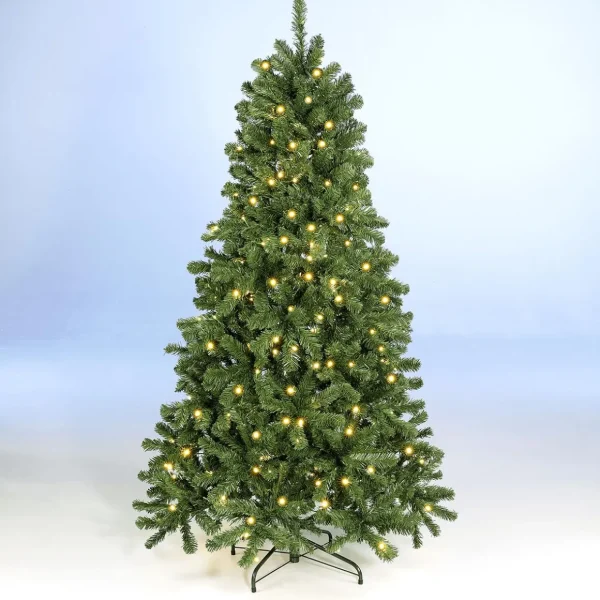Künstliche Weihnachtsbäume^DecoWoerner Künstlicher Weihnachtsbaum Weißtanne Mit LED 180 Cm grün