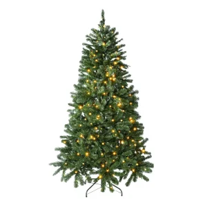 Künstliche Weihnachtsbäume^DecoWoerner Künstlicher Weihnachtsbaum Weißtanne Mit LED 180 Cm grün