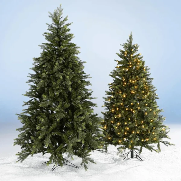 Künstliche Weihnachtsbäume^DecoWoerner Künstlicher Weihnachtsbaum Nordmanntanne Mit LED 180 Cm grün