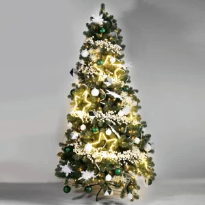 Künstliche Weihnachtsbäume^DecoWoerner Künstlicher Weihnachtsbaum Weißtanne Mit LED 180 Cm grün